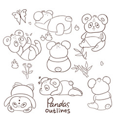 Panda Outline Baby Vector Images Over 280