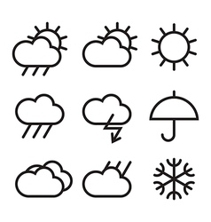 Weather symbols Royalty Free Vector Image - VectorStock