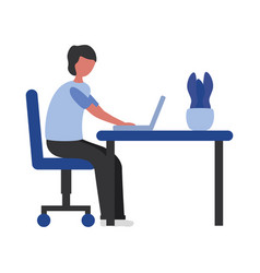 Man sitting on chair Royalty Free Vector Image