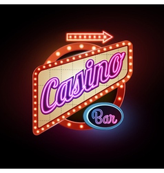 Neon sign Bowling club Royalty Free Vector Image