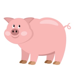 Four spotted cartoon pigs different colors Vector Image