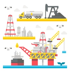 Oil drilling rigs Royalty Free Vector Image - VectorStock