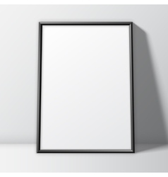 Blank white poster template Royalty Free Vector Image