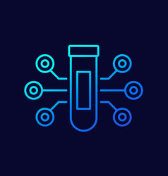 Lab sample analysis icon Royalty Free Vector Image