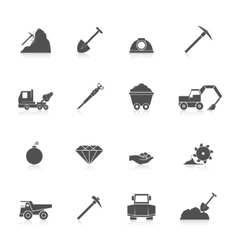 Set of vintage coal mining emblems Royalty Free Vector Image