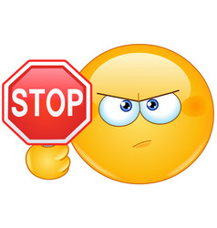 Stop road sign icon character Royalty Free Vector Image