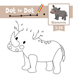 Dot to educational game and coloring book Vector Image