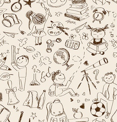 Back to school seamless pattern Royalty Free Vector Image