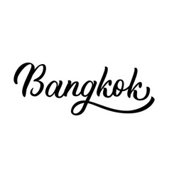 Bangkok hand lettering Royalty Free Vector Image
