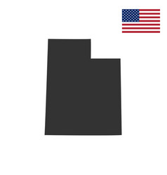 Map of the us state of utah Royalty Free Vector Image