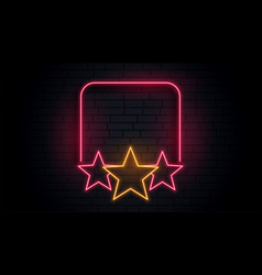 Glowing neon effect shining abstract star or Vector Image