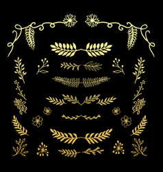 Hand drawn decorative elements Royalty Free Vector Image