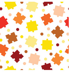 Seamless tileable pattern with blue puzzle pieces Vector Image