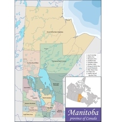 Detailed map of the canada Royalty Free Vector Image