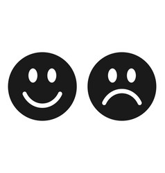 Happy Unhappy-emoji Royalty Free Vector Image - Vectorstock