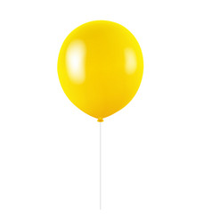 Yellow balloon isolated transparent background Vector Image