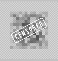 Censorship gray mosaic censored data pixels blur Vector Image