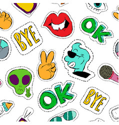 Retro 80s comic pattern background Royalty Free Vector Image