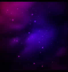 Abstract stars cloudy night sky with big dipper vector image