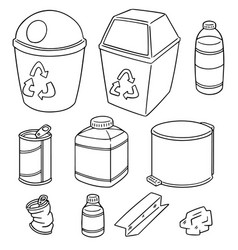 Set recycle garbage Royalty Free Vector Image - VectorStock