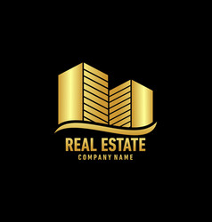 Real Eastate Building Logo Royalty Free Vector Image