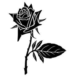 Roses silhouette Royalty Free Vector Image - VectorStock