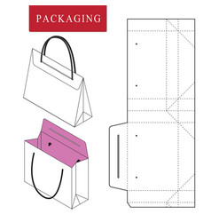 Bag packaging template for wearing Royalty Free Vector Image