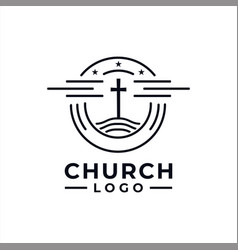 Church logo design inspiration idea concept Vector Image