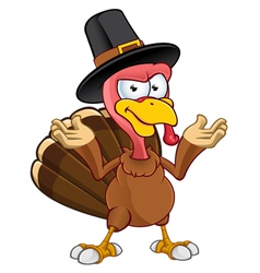 Turkey Mascot Holding A Gun Royalty Free Vector Image