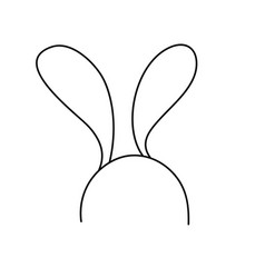 Download Easter bunny ears Royalty Free Vector Image - VectorStock