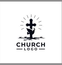 Church logo design inspiration idea concept Vector Image