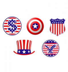 American patriotic symbols Royalty Free Vector Image
