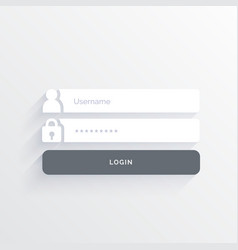 Minimal login form template design for website Vector Image