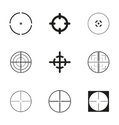 Crosshair Icon Set Target Mouse Cursor Pointers Vector Image