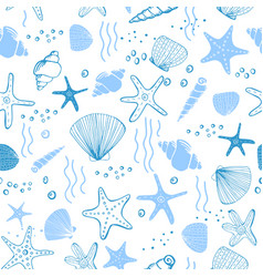 Seamless pattern with blue coral good for textile Vector Image