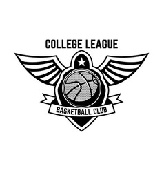 Basketball logo american sports symbol and icon Vector Image