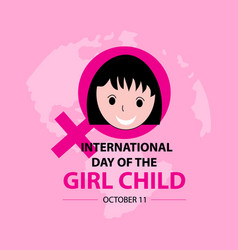 International day girl child Royalty Free Vector Image