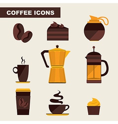 Set stickers with ornamental coffee cups Vector Image