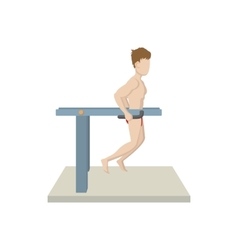Man doing lunges with dumbbells icon cartoon Vector Image