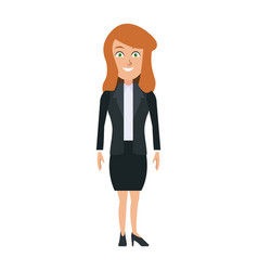 Business woman standing cartoon employee Vector Image