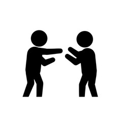 Two people bickering icon on white Royalty Free Vector Image