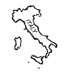 Italy - Outline Map Royalty Free Vector Image - Vectorstock