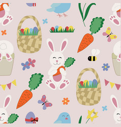 Cute easter design elements Royalty Free Vector Image
