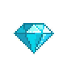 Pixel rainbow diamond image for game assets Vector Image