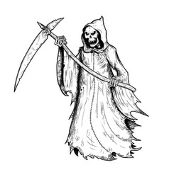 Reaper hand drawn Royalty Free Vector Image - VectorStock