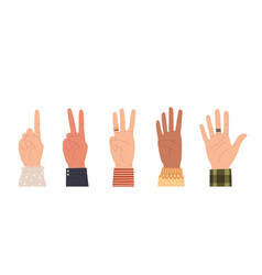 Human Cartoon Hand Showing Five Fingers Vector Images Over 270