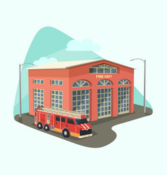 Isolated fire station Royalty Free Vector Image