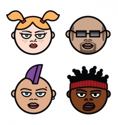 cartoon heads royalty free