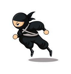 Black ninja cartoon throw darts Royalty Free Vector Image