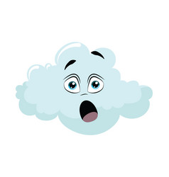 Cartoon Cute Weather Clouds Royalty Free Vector Image